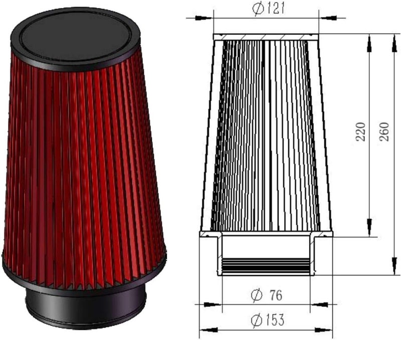 MOOSUN Performance Cold Air Intake Piping Kit for 2012-2018 Jeep Wrangler 3.6L V6 Black & Red - Image 4